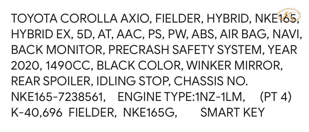 2020 Toyota Corolla Axio Black photo 11