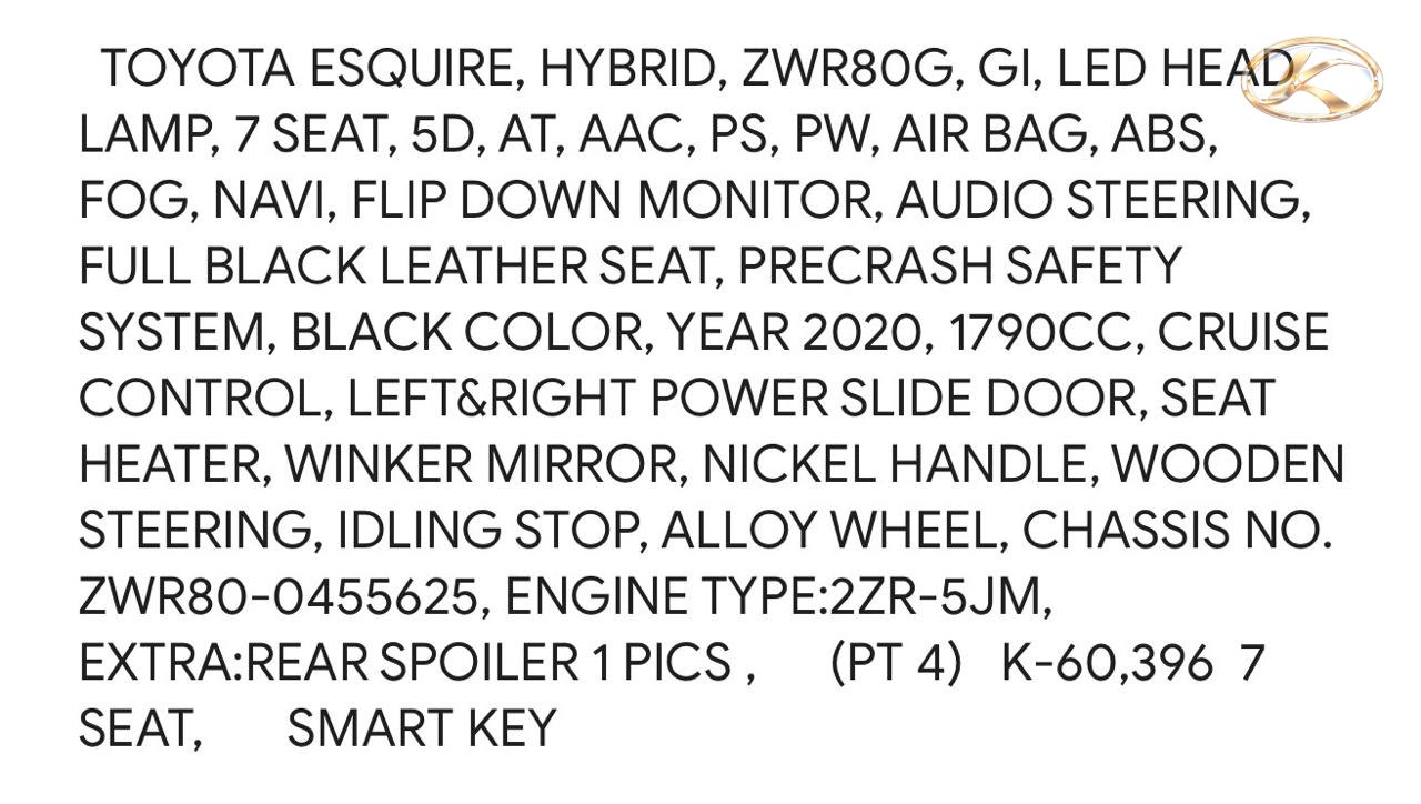 2020 Toyota  Esquire Black photo 11